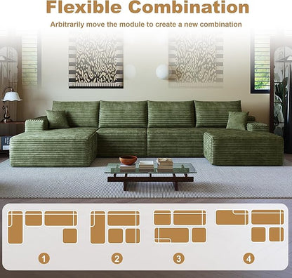 AUGOP 136" Sectional Couches for Living Room Modern Modular Sofa - Image 7