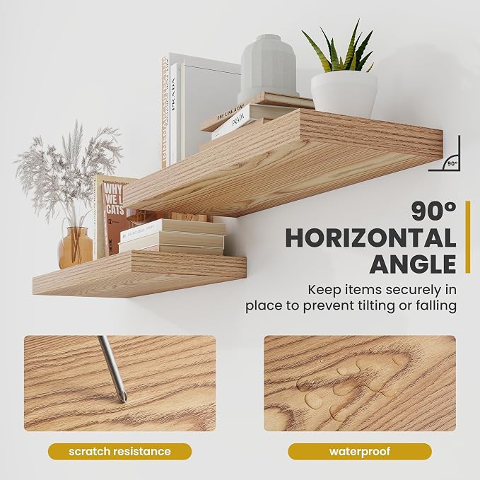 Acovy 30 Inch Floating Shelves, 9.3" Deep Floating Shelf Wall Mounted, Rustic - Image 6