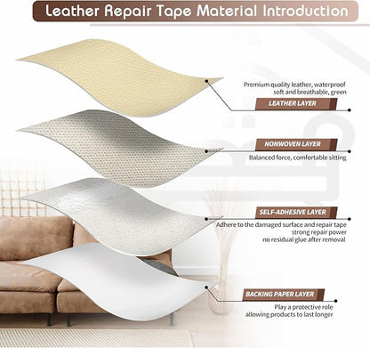 KING MOUNTAIN Leather Repair Patch, 16 x 60 Inches self Adhesive Leather Repair - Image 3