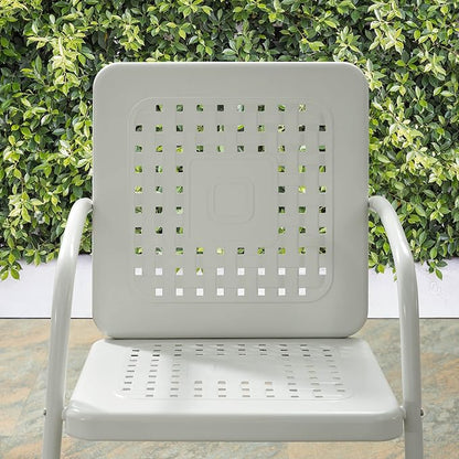 Crosley Furniture Bates 2-Piece Outdoor Chair Set, Retro Metal Patio Chairs - Image 10