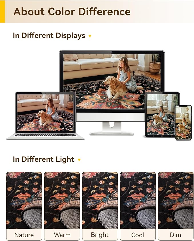 RELEANY Area Rugs 2'6"x8' Runner Rug Non Slip Washable - Image 8
