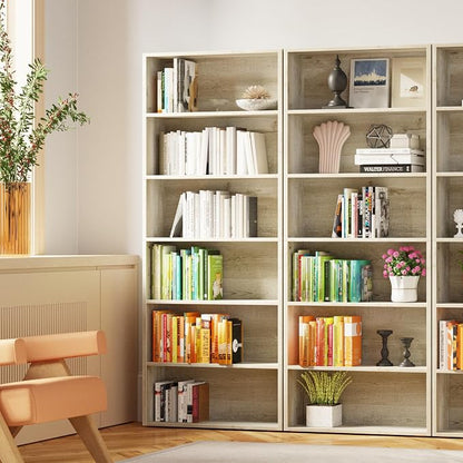IRONCK Bookshelves and Bookcases Floor Standing 6 Tiers Display Storage Shelves - Image 4