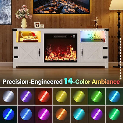 YESHOMY LED Fireplace TV Stand - Image 4