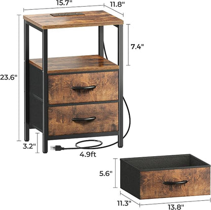 Huuger Nightstands Set of 2, End Tables - Image 3