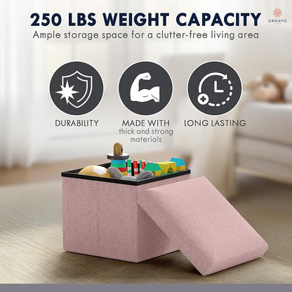 Ornavo Home Small Storage Ottoman, - Image 7