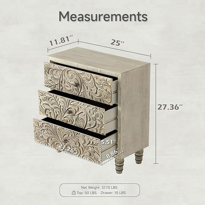 3 Drawer Farmhouse Dresser - Image 2