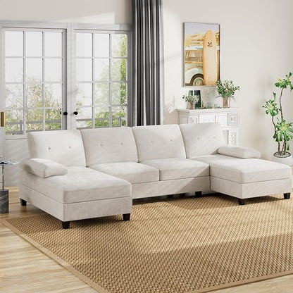 U-Shaped Sectional Couches for Living Room, 4 Seat Sofa - Image 8