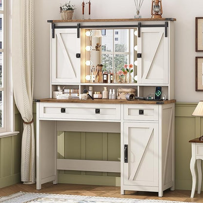 MSmask Farmhouse Vanity Desk by MSMASK