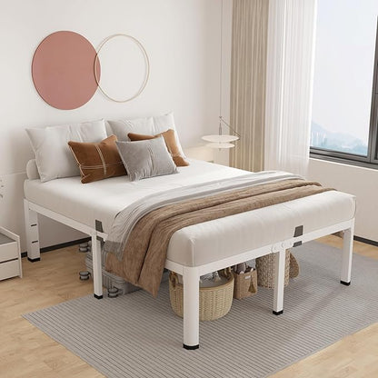 ROIL 14 Inch White Queen Bed Frame - Image 7