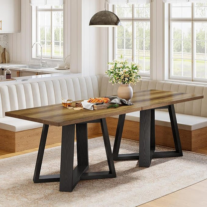 Tribesigns 47-Inch Dining Table Set of 2, Farmhouse Kitchen Table - Image 3