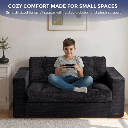 MAXYOYO Loveseat Sofa Couch, Upholstered Bean Bag Chair Cloud 2-Seat - Image 3