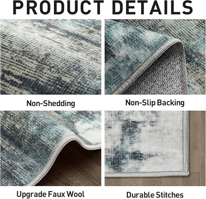 5x7 Area Rugs Washable Rug: Modern Abstract Living Room Rug Soft Anti-Skid Thin - Image 5
