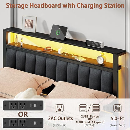 Furnulem Queen Size Bed Frame - Image 6