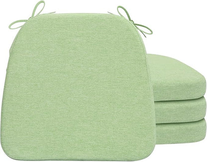 AAAAAcessories D-Shaped Chair Cushions, Machine-Washable Cover, Pear Green by AAAAAcessories