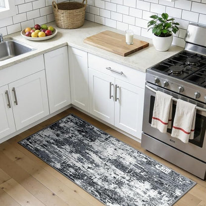 RELEANY Washable Area Rugs 2'x5' Non-Slip Modern Abstract Soft - Image 2