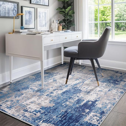 RELEANY Washable Area Rugs 5'x7' Non-Slip Modern Abstract Soft - Image 8