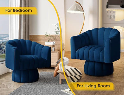 Dewhut Swivel Accent Chair, 360° Swivel Barrel Chair - Image 4