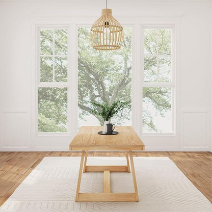 Plank+Beam 72 Inch Farmhouse Dining Table, Solid Wood Rustic Kitchen Table - Image 5