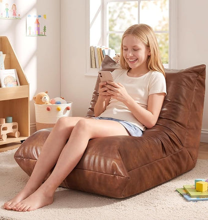 Hobestluk Small Bean Bag Chair Lazy Floor Sofa Bean Bags by YourHomeDeservesMore