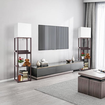 RUNTOP Floor Lamp with Shelves, Modern Standing Lamp with Wireless Charger - Image 7