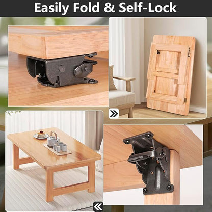 4 Pack Folding Brackets, Self-Lock Hinge - Image 4