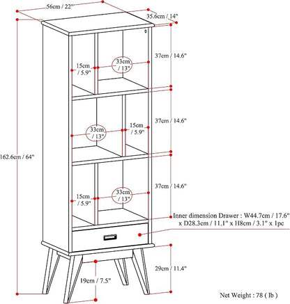 SIMPLIHOME Draper Bookcase - Image 2