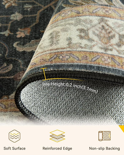 RELEANY Area Rugs 2'x8' Runner Rug Non Slip Washable - Image 3