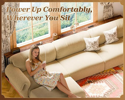 SUPERJARE 106.3 Inch Sofa Table - Image 7