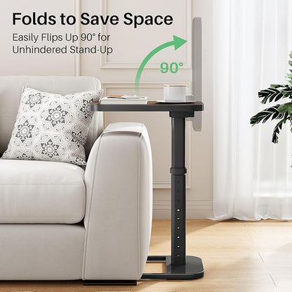Kitstorack TV Tray Table, Adjustable Height & Rounded Metal Corners, Snack Table - Image 6
