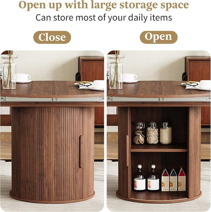 weselon 43"-59" Extendable Round to Oval Dining Table - Image 4