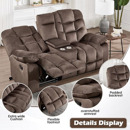 HAOMARKETS 2-Piece Recliner Sofa Set, Include Single Power Recliner Chair - Image 6