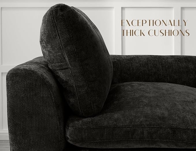 ohllob 140" U Shaped Couch, Cloud Sectional Couches - Image 4