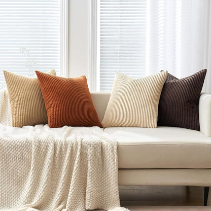 MIULEE Boho Farmhouse Throw Pillow Covers 20x20 Inch Set of 4 Rustic Mordern - Image 5