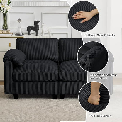 61'' Modular Loveseat Sofa, Extra Deep Seat Cloud Couch - Image 3