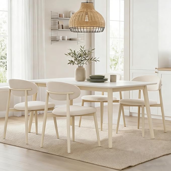 UVV Dining Chairs Set of 6, Metal Kitchen Chairs - Image 2
