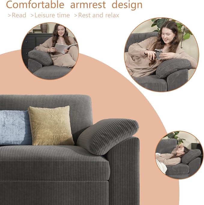EASE MOOSE Oversized Sectional Modular Sofa, Large L Shape Sectional Couch Wide - Image 7