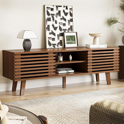 MAISONARIA Living Room Table Sets of 2, Mid Century Coffee Table & Dresser TV - Image 3