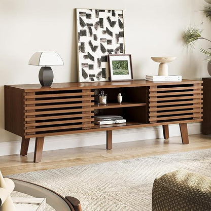 MAISONARIA Living Room Table Sets of 4, Mid Century Coffee Table & TV Stand & - Image 3