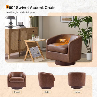 VINGLI 360°Swivel Accent Chair - Image 5
