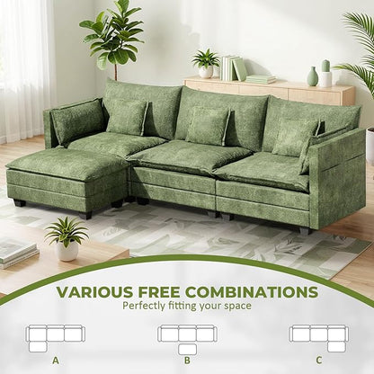 LEVELEVE 112.5" L-Shape Modular Sofa - Image 3