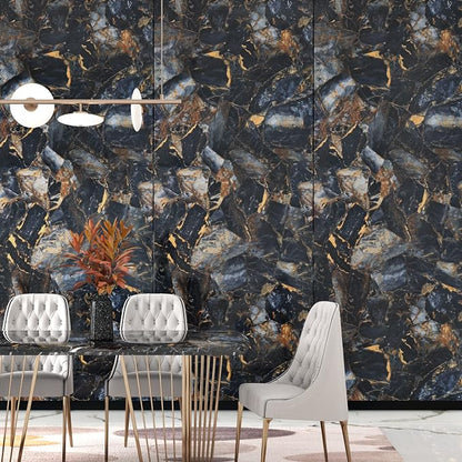 Marble Black Contact Paper Peel and Stick Countertops Gold Contact Paper Peel - Image 6