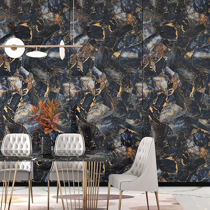 Black Marble Contact Paper Waterproof Removable Peel and Stick Wallpaper Film - Image 7