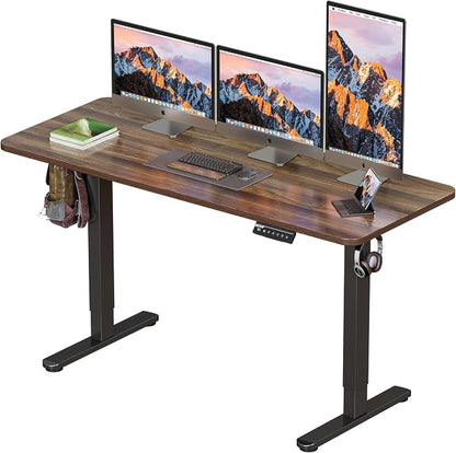 BIZUM Electric Standing Desk 60 x 24 Inch Computer Desk-Gaming Desk Dark Walnut by Unknown