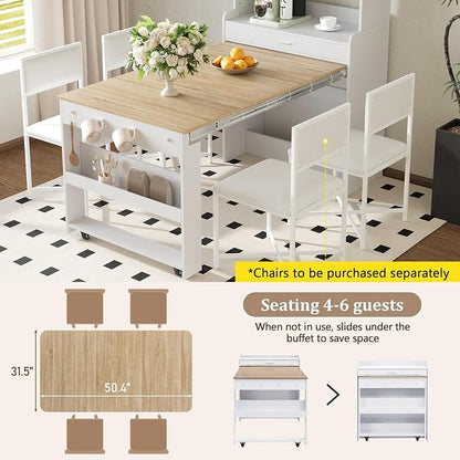 LUMISOL Space Saving Folding Dining Table - Image 3