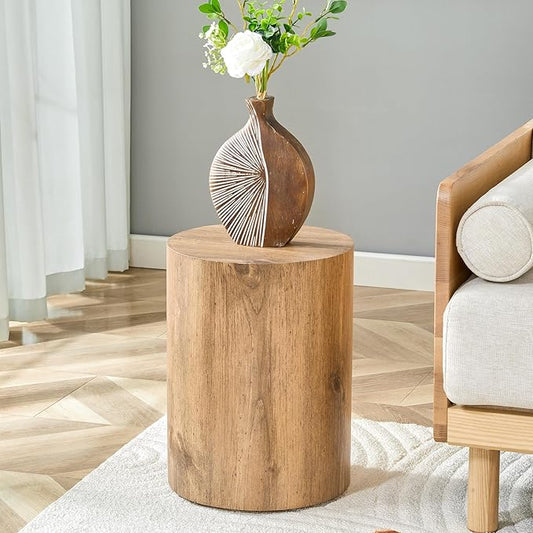11.8'' Boho Cylinder Side Table by KTRolster