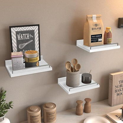 RYOFOBETTO Small Floating Shelf, 6X9 Inches Farmhouse Wall Shelves - Image 2