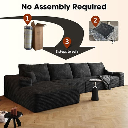 AUGOP 136" Sectional Couches for Living Room Modern Modular Sofa - Image 5