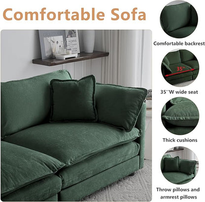 mikibama Modular Sectional Sofa, 146.5 Inch L Shaped Couch Set - Image 3