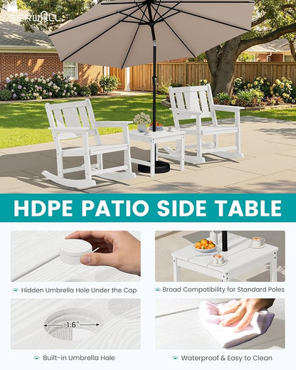 SERWALL Outdoor Rocking Chairs Set of 2 - Image 8