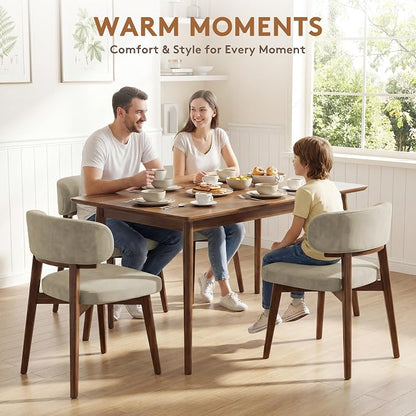 Dining Chairs Set of 2, Modern Upholstered Dining Chairs, Wooden Kitchen Chairs - Image 8